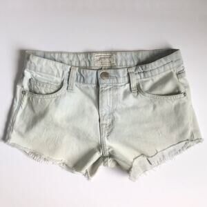 Current/Elliott Boyfriend Jean Shorts Size 24 Distressed Raw Hem Denim Cutoffs